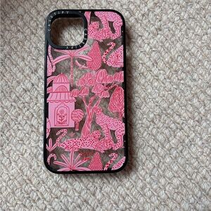 Casetify Pink Leopard Phone Case, iPhone 15
